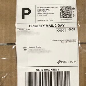 Proof of shipping for Poshfashion